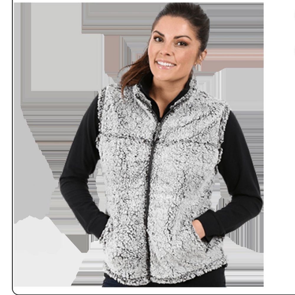 Boxercraft Women's Charcoal Super Soft Sherpa Vest Size Medium
